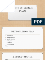 Parts of Lesson Plan