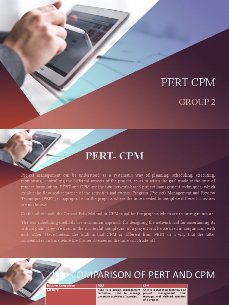 Pert-Cpm Presentation | PDF | Systems Theory | Theoretical Computer Science