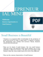 THE Entrepreneur Ial Mind: Midterms