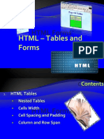 HTML - Tables and Forms