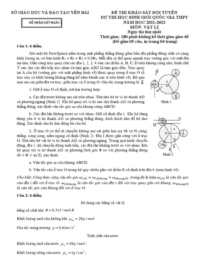 De Thi Thu Ngay 1 LC | PDF