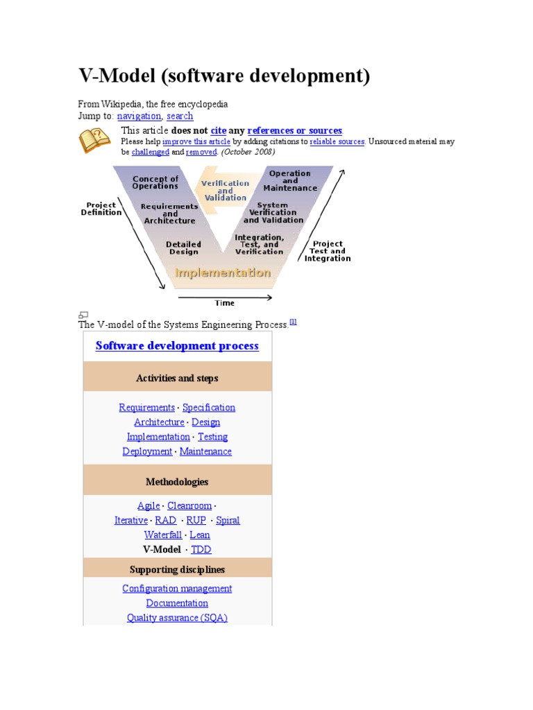 V-Model in Software Development Process | PDF | Software Testing | Unit ...