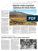 Diario Las Últimas Noticias de Santiago, Chile 13-01-2020 Investigación Revela Erupciones Muy Explosivas Del Volcán Antuco.