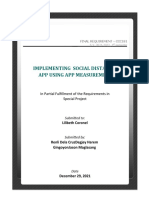 Implementing Social Distancing App Using App Measurements: in Partial Fulfillment of The Requirements in Special Project