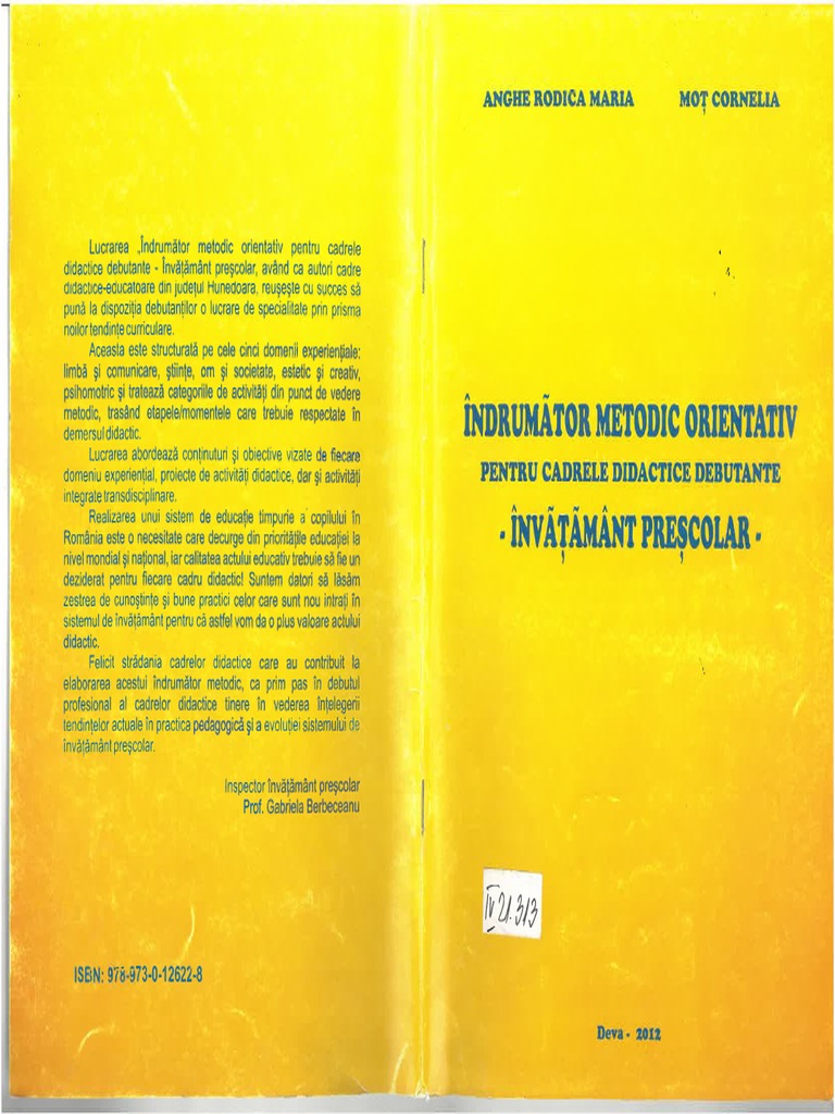 Indrumator metodic-prescolar-Anghe-Mot | PDF