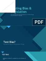 Testing Bias & Legislation