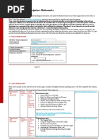 Checklist Course Descriptions Mathematics: One of These Qualifications