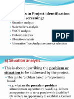 1.3. Activities in Project Identification and Initial Screening