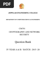 Question Bank: CS6701 Cryptography and Network Security