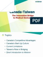Wistron's Canada Love Affair - Innovation Bridge To Medical Devices