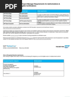 Solution Consultant and Project Manager Requirements For Authorizations & Recognized Expertise: Eligible Certifications