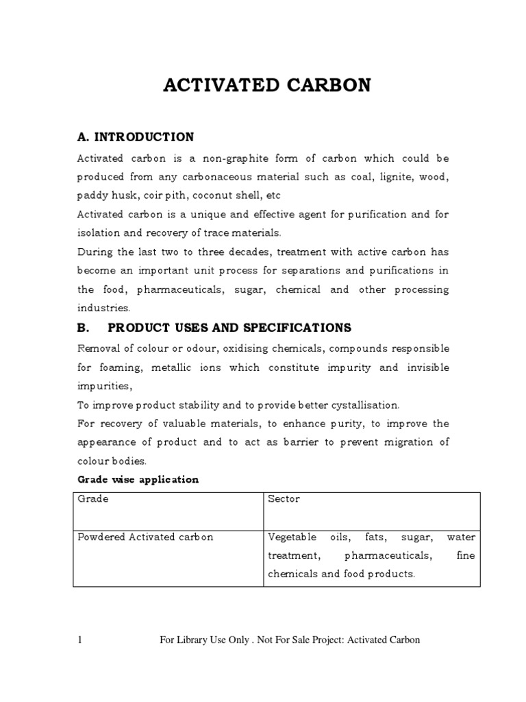 Understanding the Production and Applications of Activated Carbon PDF