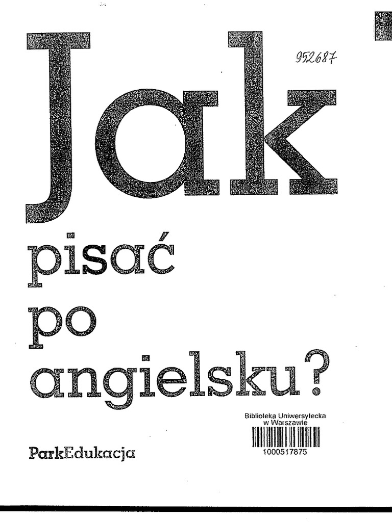 Jak Pisać Po Angielsku PDF