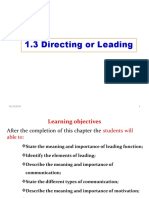 1.3 Directing or Leading