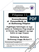FILIPINO 11 - Q2 - Mod5 - Komunikasyon