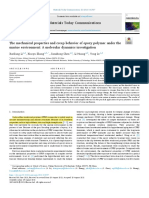 The Mechanical Properties and Creep Behavior of Epoxy Polymer Under The