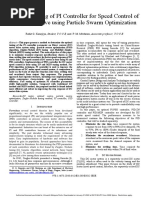 Optimal Tuning of PI Controller For Speed Control of DC Motor Drive Using Particle Swarm Optimization