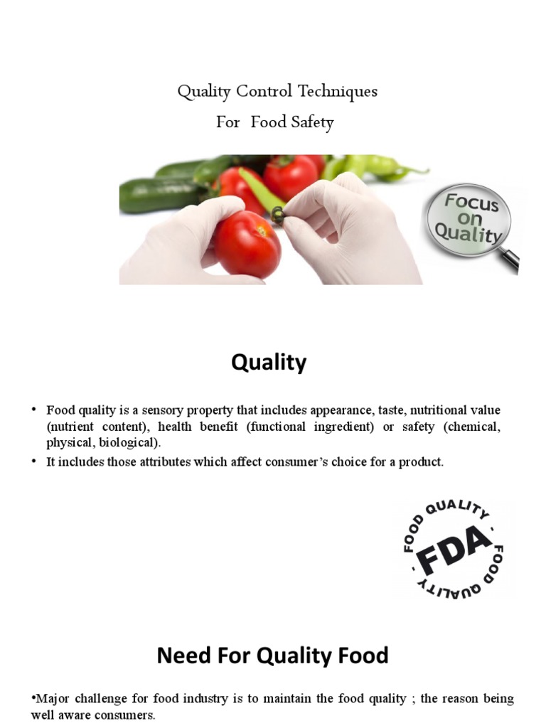 Quality Control Techniques For Food Safety | PDF | Ultrasound ...