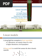 Linear Classifier: by Dr. Sanjeev Kumar Associate Professor Department of Mathematics IIT Roorkee, Roorkee-247 667, India