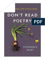 Don't Read Poetry by Stephanie Burt