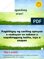 Filipino 5 Pagbibigay NG Reaksyon o Opinyon q2