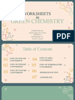 Worksheets In: Green Chemistry