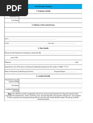 Rent Receipt
