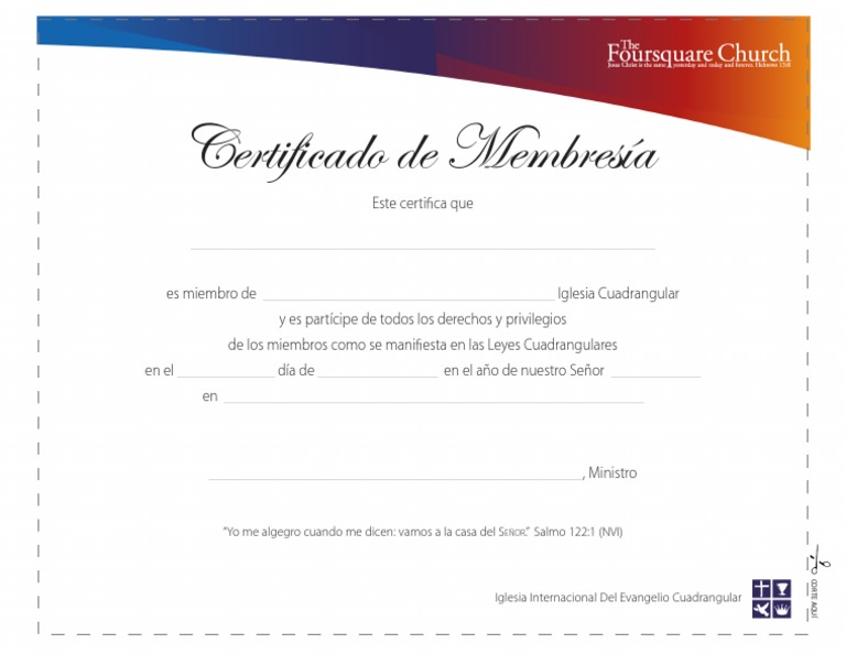 Print Certificate Membership Spanish | PDF