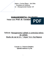 Managementul Calitatii Studiu de Caz