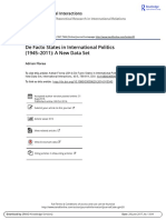 De Facto States in International Politics 1945 2011 A New Data Set