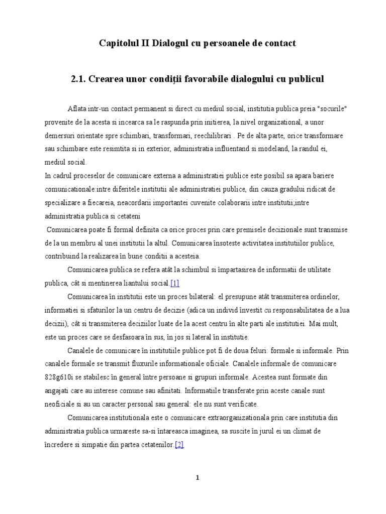 Dialogul Cu Publicul | PDF