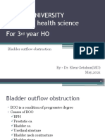 Woldia University College of Health Science For 3 Year HO: Bladder Outflow Obstruction