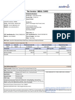 Tax Invoice - MEAL CARD: For Sodexo SVC India Private Lim Ited