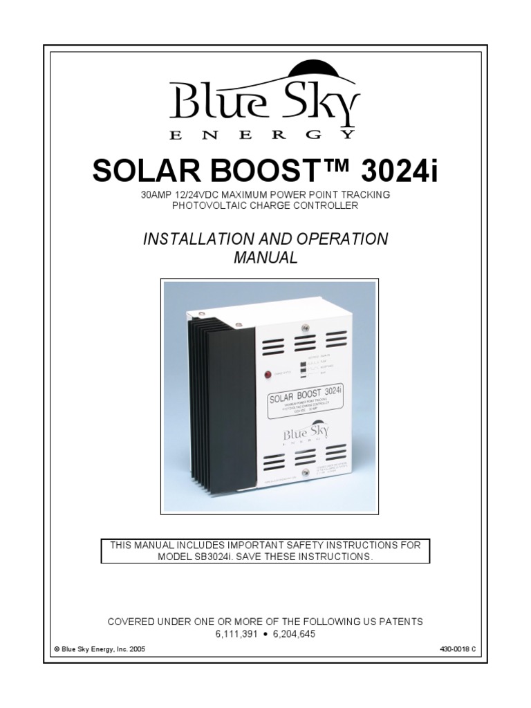SOLAR BOOST™ 3024i: Installation and Operation Manual | PDF ...