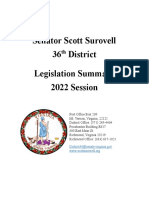 Senator Scott Surovell's 2022 Legislative Agenda 