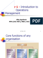 Chapter 1 - : Introduction To Operations Management