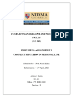 Conflict Management and Negotiation Skills (GE 512) : Submitted To - Prof. Neeta Sinha Submitted On - 12 April, 2021