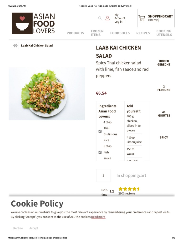 Recept Laab Kai PDF Food Ingredients Regional & Ethnic Food