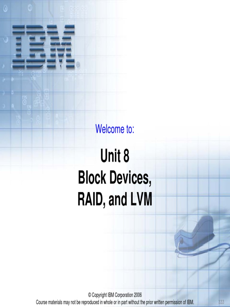 Unit 8 Block Devices, Raid, and LVM To PDF Floppy Disk