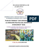 Plan Aniversario Ayahuanco