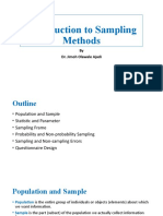 Introduction To Sampling Methods: by Dr. Jimoh Olawale Ajadi