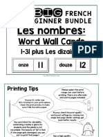 FSL Nombres Word Wall Cards