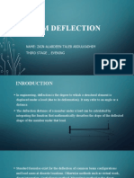 Beam Deflection: Name: Zain-Alabdeen Taleb Abdulkadhim Third Stage - Evening