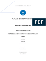 Informe Red Abastecimiento de Aguas - Examen Final Ayala-Riveros