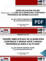 Albañilería Confinada 2020 - Sesión 05 y 06