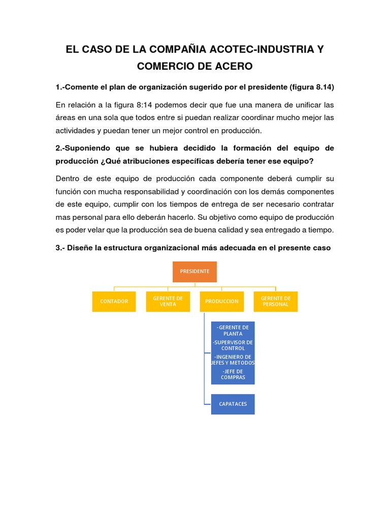 Caso Compañia Acotec | PDF