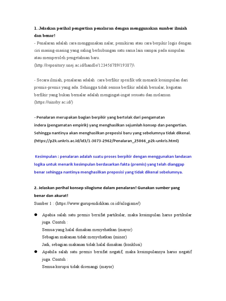 Penalaran Rangkuman | PDF