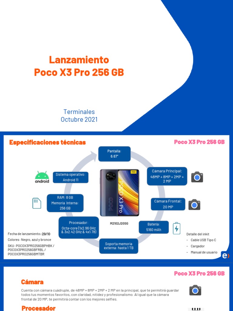 Presentacion Poco X3 Pro 256 GB | PDF | Microprocesador | Equipo de ...