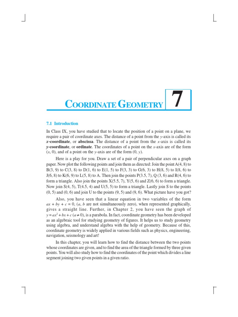 Coordinate Geometry | PDF | Cartesian Coordinate System | Triangle