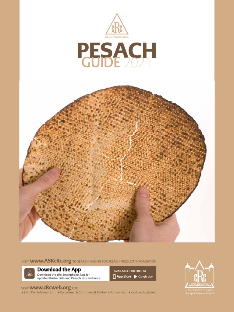 CRC Pesach Guide 2021 Final PDF Rabbi Passover